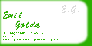 emil golda business card